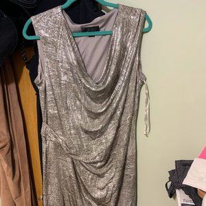 Shiny Gathered Dress
